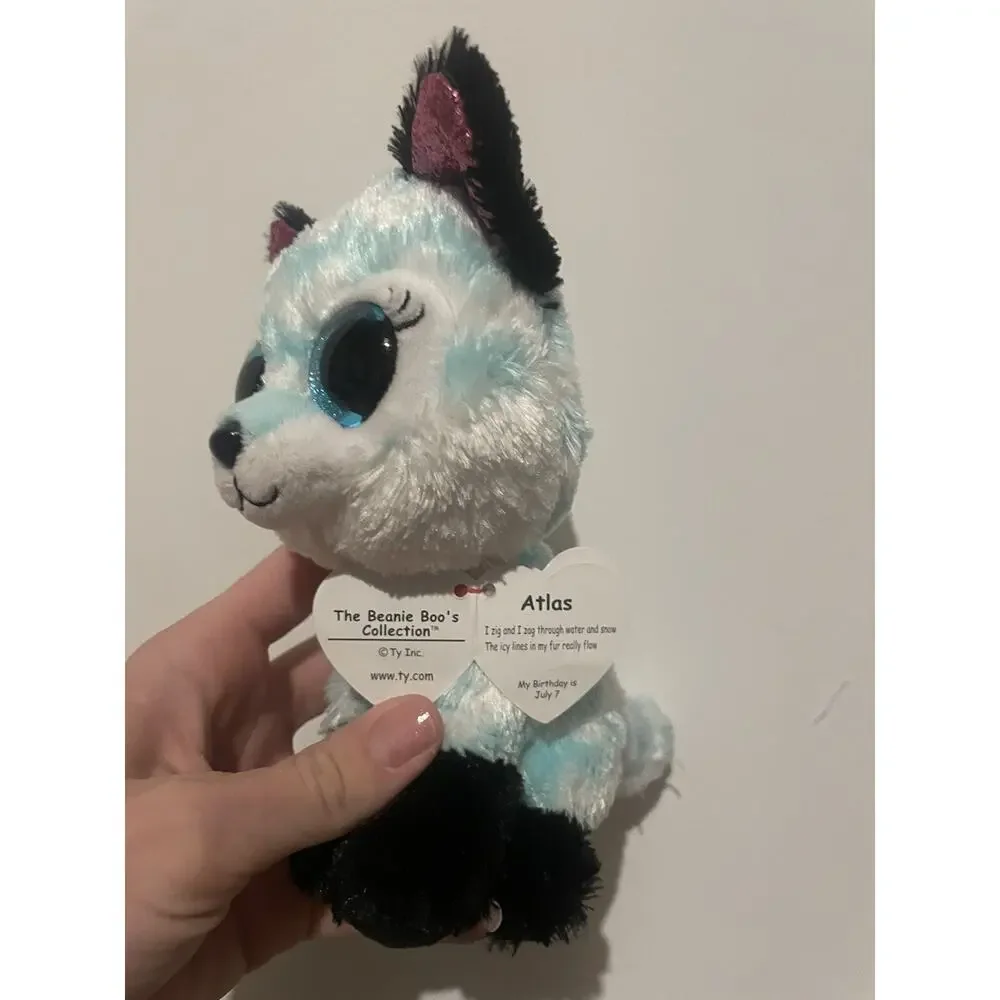 Atlas Fox TY Beanie Boo Childrens Plush Soft Toy Collectible Gift‎ 15cm